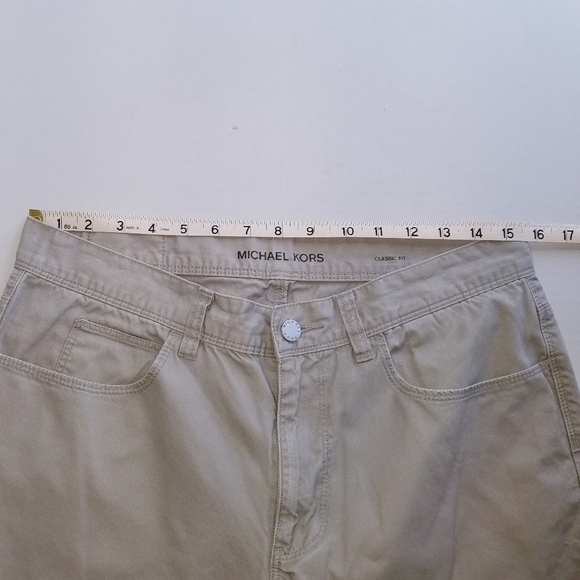 🌸 Michael Kors | Khaki Cotton Chino Pants 32 - Picture 10 of 13